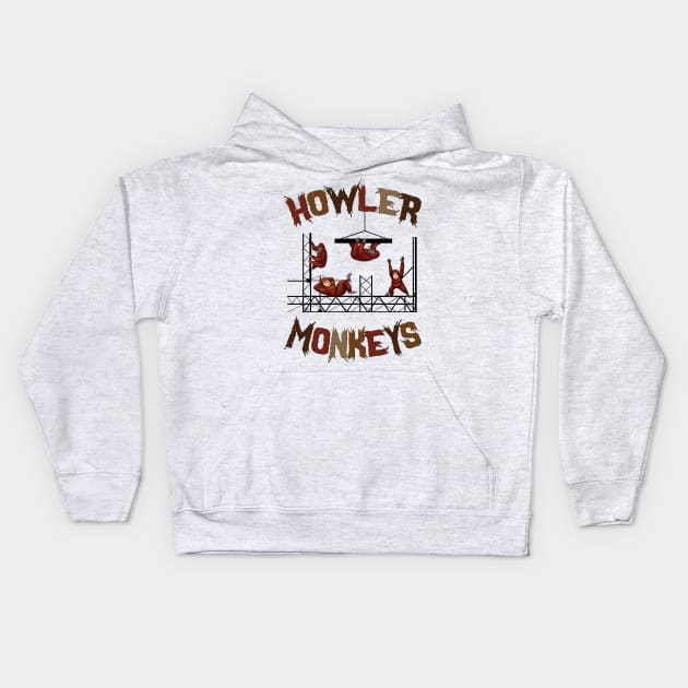 Howler Monkeys Kids Hoodie by Scaffoldmob